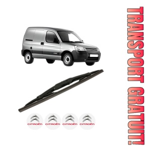 Stergator lamela spate CITROEN BERLINGO / BERLINGO FIRST Box Body/MPV (M_) din 1996 - 2011, pentru luneta auto, Bosch Twin, din cauciuc siliconat rezistent, 4 Stickere Auto CITROEN