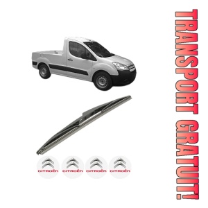 Stergator lamela spate CITROEN BERLINGO Platform/Chassis (B9) din 2008 - 2021, pentru luneta auto, Bosch Twin, din cauciuc siliconat rezistent, 4 Stickere Auto CITROEN