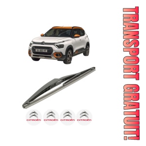Stergator lamela spate CITROEN C3 ORIGIN III (SX) din 2024, pentru luneta auto, Bosch Twin, din cauciuc siliconat rezistent, 4 Stickere Auto CITROEN
