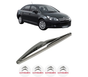 Stergator lamela spate CITROEN C4 I Saloon din 2006 - 2013, pentru luneta auto, Bosch Twin, din cauciuc siliconat rezistent, 4 Stickere Auto CITROEN v27469