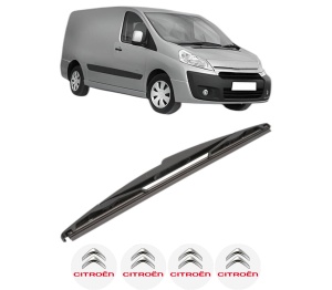Stergator lamela spate CITROEN JUMPY II Van din 2007 - 2016, pentru luneta auto, Valeo Silencio, din cauciuc siliconat rezistent, 4 Stickere Auto CITROEN v22228
