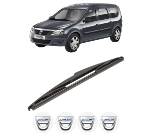 Stergator lamela spate DACIA LOGAN MCV (KS_) din 2007 - 2013, pentru luneta auto, Valeo Silencio, din cauciuc siliconat rezistent, 4 Stickere Auto DACIA v22168