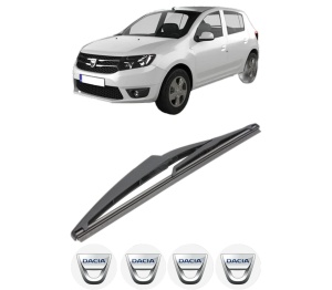 Stergator lamela spate DACIA SANDERO II din 2012, pentru luneta auto, Valeo Silencio, din cauciuc siliconat rezistent, 4 Stickere Auto DACIA v21634