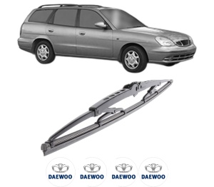 Stergator lamela spate DAEWOO NUBIRA Estate (J150) din 1999 - 2002, pentru luneta auto, Bosch Twin, din cauciuc siliconat rezistent, 4 Stickere Auto DAEWOO v33804
