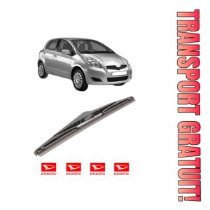 Stergator lamela spate DAIHATSU CHARADE VIII din 2011, pentru luneta auto, Bosch Twin, din cauciuc siliconat rezistent, 4 Stickere Auto DAIHATSU