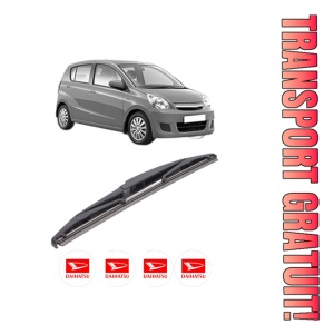 Stergator lamela spate DAIHATSU CUORE VII (L275_, L285_, L276_) din 2007 - 2012, pentru luneta auto, Bosch Twin, din cauciuc siliconat rezistent, 4 Stickere Auto DAIHATSU