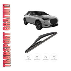 Stergator lamela spate DS DS 3 / DS 3 CROSSBACK (UR_, UC_, UJ_) din 2019 - 2022, pentru luneta auto, Valeo Silencio, din cauciuc siliconat rezistent, 4 Stickere Auto DS