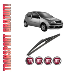 Stergator lamela spate FIAT PUNTO (188_) din 2007 - 2012, pentru luneta auto, Valeo Silencio, din cauciuc siliconat rezistent, 4 Stickere Auto FIAT