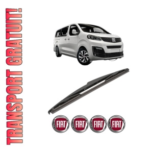 Stergator lamela spate FIAT ULYSSE Bus din 2022 - 2023, pentru luneta auto, Valeo Silencio, din cauciuc siliconat rezistent, 4 Stickere Auto FIAT