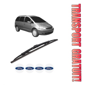 Stergator lamela spate FORD GALAXY MK I VAN (WGR) din 1996 - 2006, pentru luneta auto, Bosch Twin, din cauciuc siliconat rezistent, 4 Stickere Auto FORD