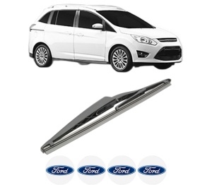 Stergator lamela spate FORD GRAND C-MAX Van din 2010 - 2019, pentru luneta auto, Bosch Twin, din cauciuc siliconat rezistent, 4 Stickere Auto FORD v28816