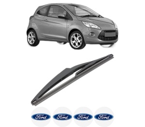 Stergator lamela spate FORD KA (RU8) din 2008 - 2016, pentru luneta auto, Valeo Silencio, din cauciuc siliconat rezistent, 4 Stickere Auto FORD v21574