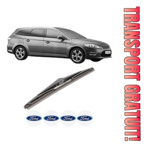 Stergator lamela spate FORD MONDEO IV Van din 2007 - 2014, pentru luneta auto, Bosch Twin, din cauciuc siliconat rezistent, 4 Stickere Auto FORD