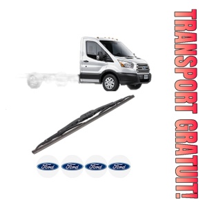 Stergator lamela spate FORD TRANSIT V363 Platform/Chassis (FED, FFD) din 2013 - 2024, pentru luneta auto, Bosch Twin, din cauciuc siliconat rezistent, 4 Stickere Auto FORD