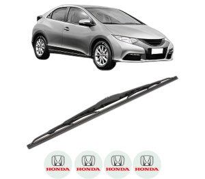 Stergator lamela spate HONDA CIVIC IX (FK) din 2012 - 2016, pentru luneta auto, Valeo Silencio, din cauciuc siliconat rezistent, 4 Stickere Auto HONDA v21334