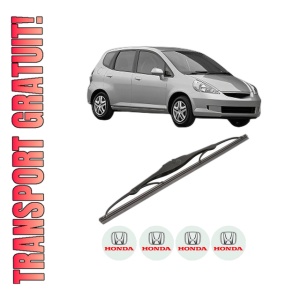 Stergator lamela spate HONDA JAZZ II (GD_, GE3, GE2) din 2002 - 2008, pentru luneta auto, Valeo Silencio, din cauciuc siliconat rezistent, 4 Stickere Auto HONDA