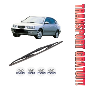 Stergator lamela spate HYUNDAI ELANTRA III (XD) din 2000 - 2006, pentru luneta auto, Bosch Twin, din cauciuc siliconat rezistent, 4 Stickere Auto HYUNDAI