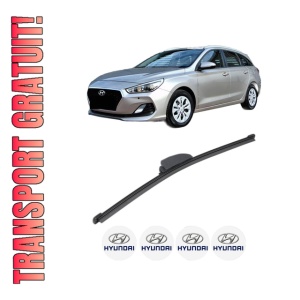 Stergator lamela spate HYUNDAI i30 Kombi Van (GDE, GD) din 2015 - 2017, pentru luneta auto, Valeo Silencio, din cauciuc siliconat rezistent, 4 Stickere Auto HYUNDAI