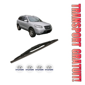 Stergator lamela spate HYUNDAI SANTA FÉ II (CM) din 2006 - 2012, pentru luneta auto, Bosch Twin, din cauciuc siliconat rezistent, 4 Stickere Auto HYUNDAI