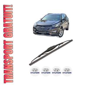 Stergator lamela spate HYUNDAI SANTA FÉ III (DM, DMA) din 2012 - 2018, pentru luneta auto, Valeo Silencio, din cauciuc siliconat rezistent, 4 Stickere Auto HYUNDAI