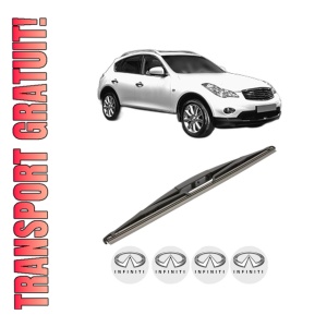 Stergator lamela spate INFINITI QX50 I din 2013, pentru luneta auto, Valeo Silencio, din cauciuc siliconat rezistent, 4 Stickere Auto INFINITI