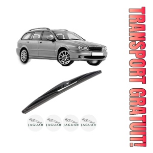 Stergator lamela spate JAGUAR X-TYPE I Estate (X400) din 2003 - 2009, pentru luneta auto, Bosch Twin, din cauciuc siliconat rezistent, 4 Stickere Auto JAGUAR