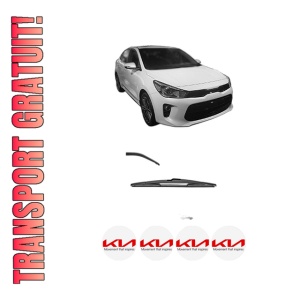 Stergator lamela spate KIA RIO IV Hatchback Van (YB, SC, FB) din 2017, pentru luneta auto, Valeo Silencio, din cauciuc siliconat rezistent, 4 Stickere Auto KIA