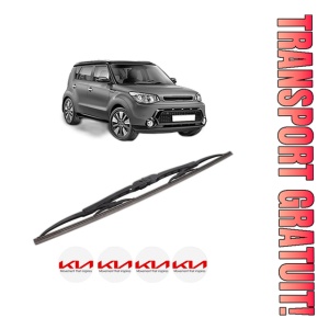 Stergator lamela spate KIA SOUL II (PS) din 2014 - 2018, pentru luneta auto, Bosch Twin, din cauciuc siliconat rezistent, 4 Stickere Auto KIA