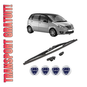 Stergator lamela spate LANCIA MUSA (350_) din 2004 - 2012, pentru luneta auto, Valeo Silencio, din cauciuc siliconat rezistent, 4 Stickere Auto LANCIA