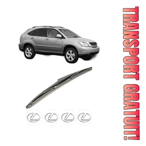 Stergator lamela spate LEXUS RX (_U3_) din 2003 - 2008, pentru luneta auto, Bosch Twin, din cauciuc siliconat rezistent, 4 Stickere Auto LEXUS