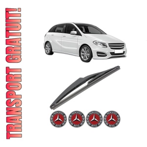 Stergator lamela spate MERCEDES-BENZ B-CLASS Sports Tourer (W246, W242) din 2011 - 2018, pentru luneta auto, Valeo Silencio, din cauciuc siliconat rezistent, 4 Stickere Auto MERCEDES-BENZ