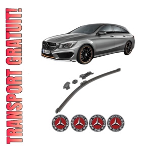 Stergator lamela spate MERCEDES-BENZ CLA Shooting Brake (X117) din 2015 - 2019, pentru luneta auto, Valeo HydroConnect, din cauciuc siliconat rezistent, 4 Stickere Auto MERCEDES-BENZ