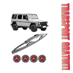 Stergator lamela spate MERCEDES-BENZ G-CLASS (W461) din 2003 - 2023, pentru luneta auto, Bosch Twin, din cauciuc siliconat rezistent, 4 Stickere Auto MERCEDES-BENZ