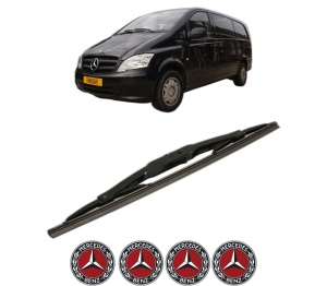 Stergator lamela spate MERCEDES-BENZ VITO / MIXTO Van (W639) din 2003 - 2008, pentru luneta auto, Bosch Twin, din cauciuc siliconat rezistent, 4 Stickere Auto MERCEDES-BENZ v31164