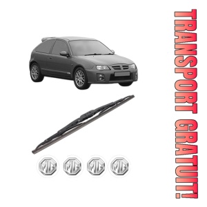 Stergator lamela spate MG ZS Hatchback din 2001 - 2005, pentru luneta auto, Bosch Twin, din cauciuc siliconat rezistent, 4 Stickere Auto MG