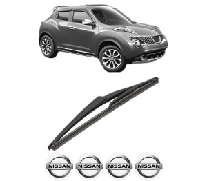 Stergator lamela spate NISSAN JUKE (F15) din 2010 - 2019, pentru luneta auto, Valeo Silencio, din cauciuc siliconat rezistent, 4 Stickere Auto NISSAN v19834