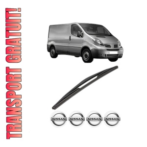 Stergator lamela spate NISSAN PRIMASTAR Van (X83) din 2002, pentru luneta auto, Valeo Silencio, din cauciuc siliconat rezistent, 4 Stickere Auto NISSAN