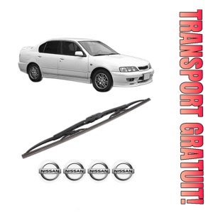 Stergator lamela spate NISSAN PRIMERA Hatchback (P11) din 1996 - 2002, pentru luneta auto, Bosch Twin, din cauciuc siliconat rezistent, 4 Stickere Auto NISSAN