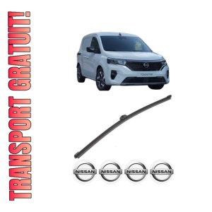 Stergator lamela spate NISSAN TOWNSTAR MPV (XFK) din 2021, pentru luneta auto, Valeo Silencio Xtrm, din cauciuc siliconat rezistent, 4 Stickere Auto NISSAN