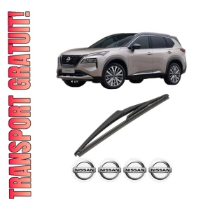 Stergator lamela spate NISSAN X-TRAIL IV (T33) din 2022, pentru luneta auto, Valeo Silencio, din cauciuc siliconat rezistent, 4 Stickere Auto NISSAN