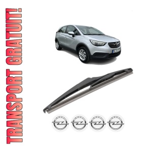 Stergator lamela spate OPEL CROSSLAND X / CROSSLAND (P17, P2QO) din 2017 - 2019, pentru luneta auto, Valeo Silencio, din cauciuc siliconat rezistent, 4 Stickere Auto OPEL