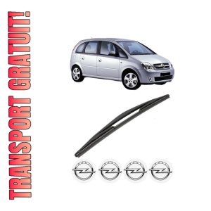Stergator lamela spate OPEL MERIVA A MPV (X03) din 2003 - 2010, pentru luneta auto, Valeo Silencio, din cauciuc siliconat rezistent, 4 Stickere Auto OPEL