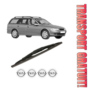 Stergator lamela spate OPEL VECTRA B Estate (J96) din 1996 - 2003, pentru luneta auto, Bosch Twin, din cauciuc siliconat rezistent, 4 Stickere Auto OPEL