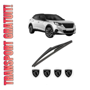 Stergator lamela spate PEUGEOT 2008 II (UD_, US_, UY_, UJ_, UR_, UC_) din 2019, pentru luneta auto, Valeo Silencio, din cauciuc siliconat rezistent, 4 Stickere Auto PEUGEOT