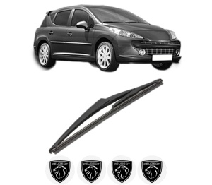 Stergator lamela spate PEUGEOT 207 SW (WK_) din 2007 - 2013, pentru luneta auto, Valeo Silencio, din cauciuc siliconat rezistent, 4 Stickere Auto PEUGEOT v19714