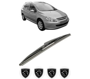 Stergator lamela spate PEUGEOT 307 SW Estate Van (3E_, 3H_) din 2003 - 2009, pentru luneta auto, Bosch Twin, din cauciuc siliconat rezistent, 4 Stickere Auto PEUGEOT v27973