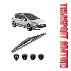Stergator lamela spate PEUGEOT 308 SW I (4E_, 4H_) din 2007 - 2014, pentru luneta auto, Bosch Twin, din cauciuc siliconat rezistent, 4 Stickere Auto PEUGEOT