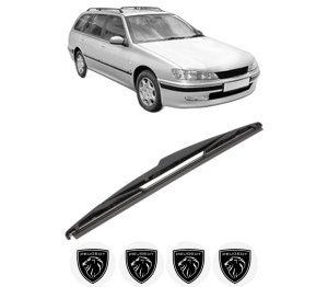 Stergator lamela spate PEUGEOT 406 Break (8E/F) din 1996 - 2004, pentru luneta auto, Valeo Silencio, din cauciuc siliconat rezistent, 4 Stickere Auto PEUGEOT v18454