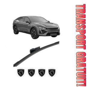 Stergator lamela spate PEUGEOT 408 II (FP_, F3_, FM_) din 2024, pentru luneta auto, Bosch Aerotwin, din cauciuc siliconat rezistent, 4 Stickere Auto PEUGEOT