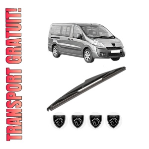 Stergator lamela spate PEUGEOT EXPERT TEPEE (VF3X_) din 2007 - 2016, pentru luneta auto, Valeo Silencio, din cauciuc siliconat rezistent, 4 Stickere Auto PEUGEOT